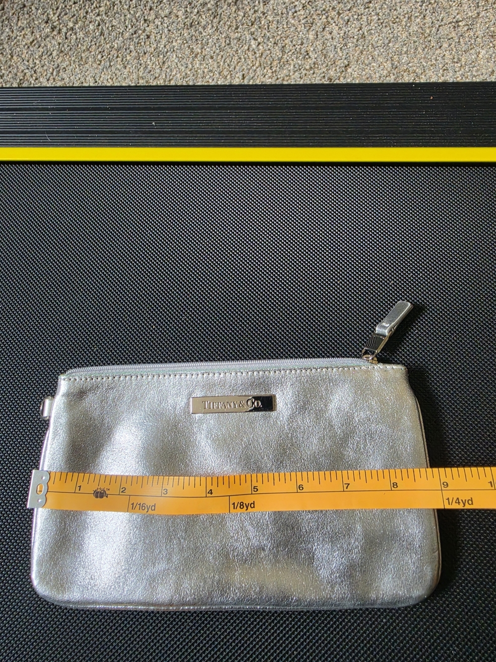 Tiffany & Co. Silver Metallic Zip Pouch - Picture 6 of 8